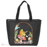 Aesthetic Frog Playing Guitar Mushroom Goblincore Tote Bag thumb 0