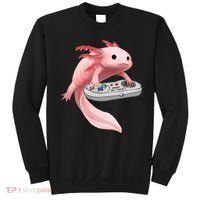 Axolotl Fish Playing Video Game White-Axolotl Lizard Gamers Sweatshirt thumb 0