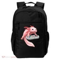 Axolotl Fish Playing Video Game White-Axolotl Lizard Gamers Backpack thumb 0