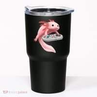 Axolotl Fish Playing Video Game White-Axolotl Lizard Gamers Tumbler thumb 0
