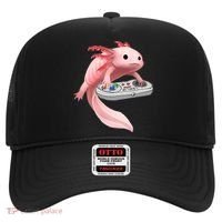 Axolotl Fish Playing Video Game White-Axolotl Lizard Gamers Hat thumb 0