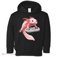 Axolotl Fish Playing Video Game White-Axolotl Lizard Gamers Toddler Hoodie thumb 0