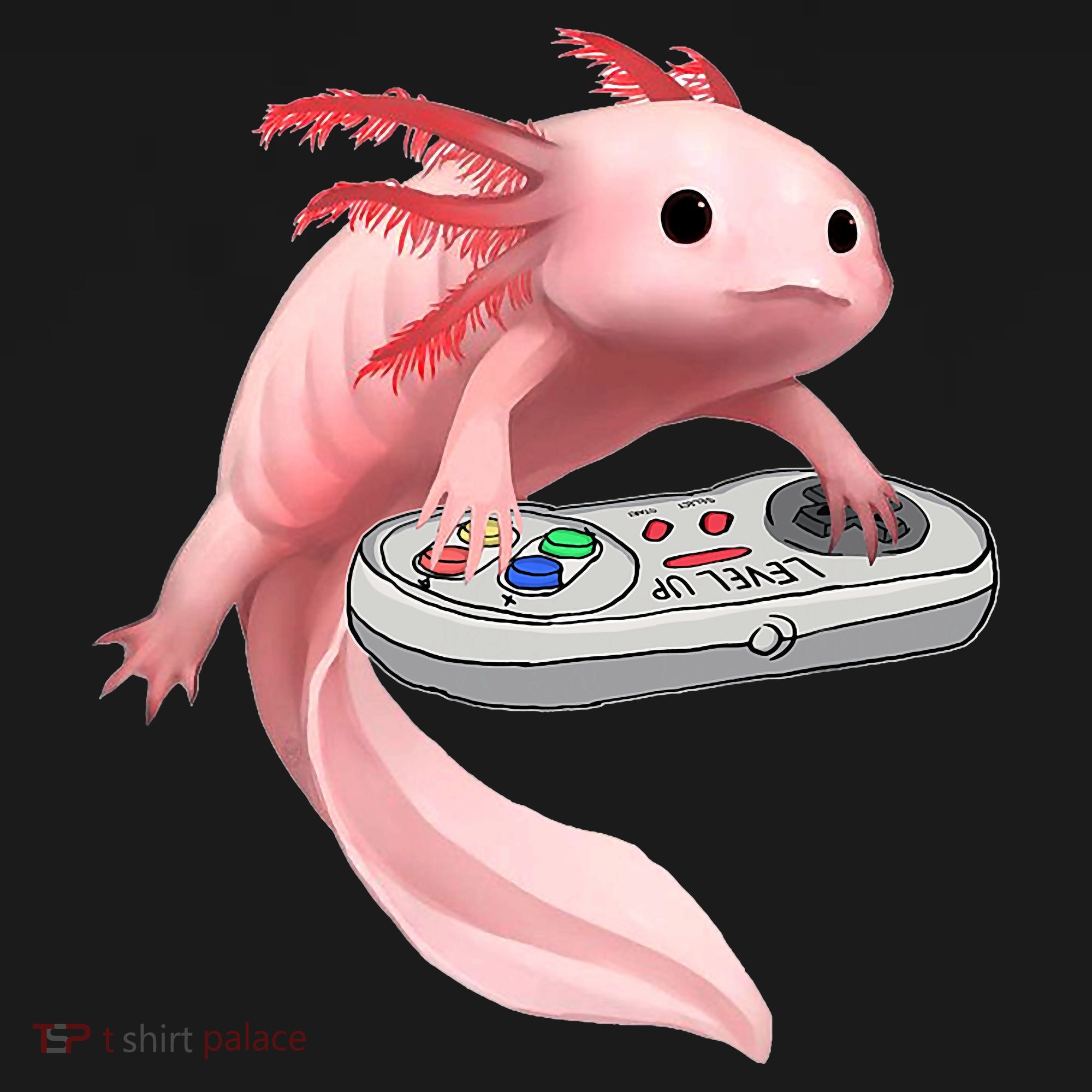 Axolotl Fish Playing Video Game White-Axolotl Lizard Gamers Tank Top
