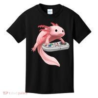 Axolotl Fish Playing Video Game White-Axolotl Lizard Gamers Kids T-Shirt thumb 0