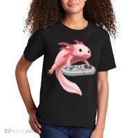 Axolotl Fish Playing Video Game White-Axolotl Lizard Gamers Kids T-Shirt thumb 2