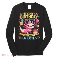 Axolotl Fun Party Kawaii Axolot Birthday Long Sleeve Shirt thumb 0