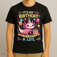 Axolotl Fun Party Kawaii Axolot Birthday T-Shirt thumb 3