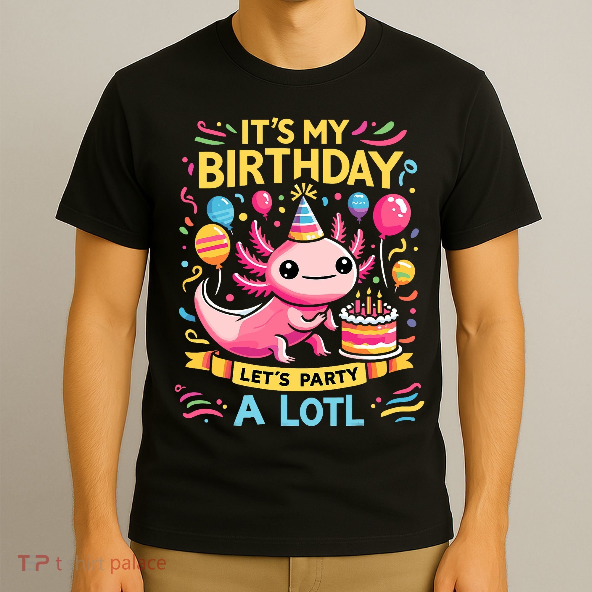Axolotl Fun Party Kawaii Axolot Birthday T-Shirt