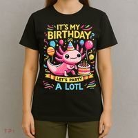 Axolotl Fun Party Kawaii Axolot Birthday T-Shirt thumb 4