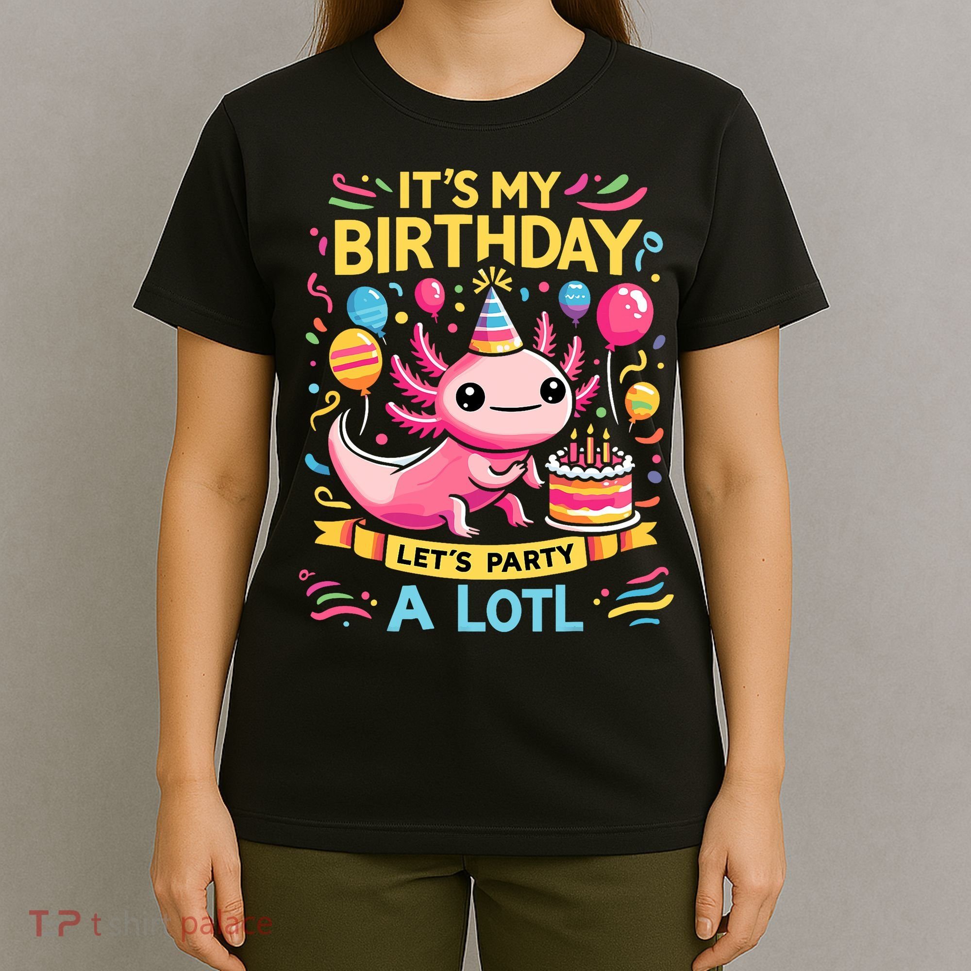 Axolotl Fun Party Kawaii Axolot Birthday T-Shirt