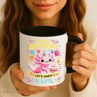 Axolotl Fun Party Kawaii Axolot Birthday Coffee Mug thumb 3