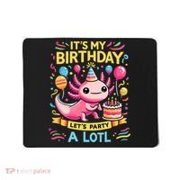 Axolotl Fun Party Kawaii Axolot Birthday Mousepad thumb 0