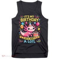 Axolotl Fun Party Kawaii Axolot Birthday Tank Top thumb 0