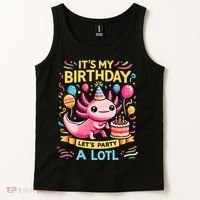 Axolotl Fun Party Kawaii Axolot Birthday Tank Top thumb 2