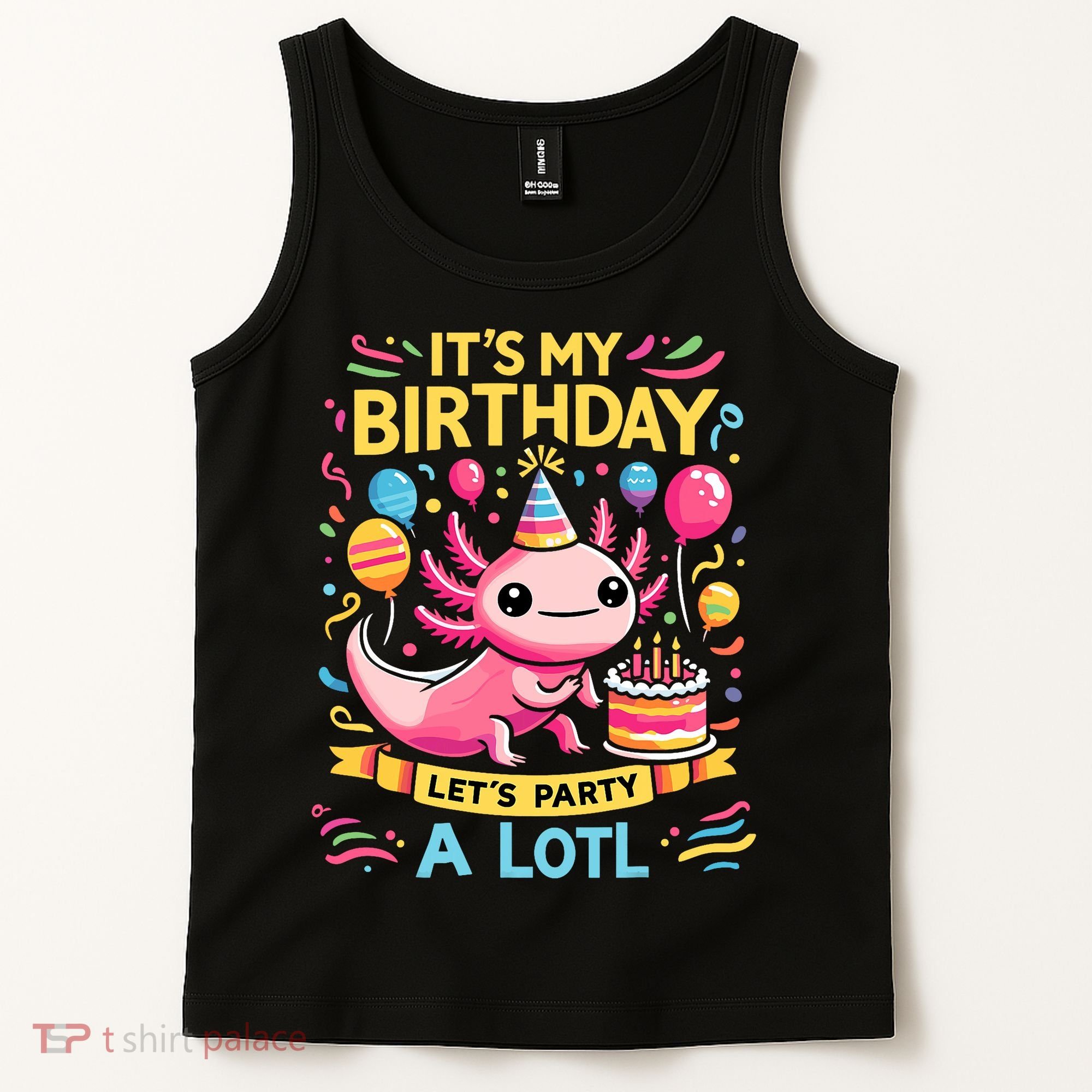 Axolotl Fun Party Kawaii Axolot Birthday Tank Top