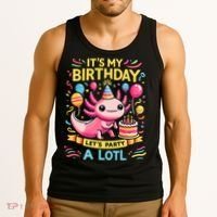 Axolotl Fun Party Kawaii Axolot Birthday Tank Top thumb 3