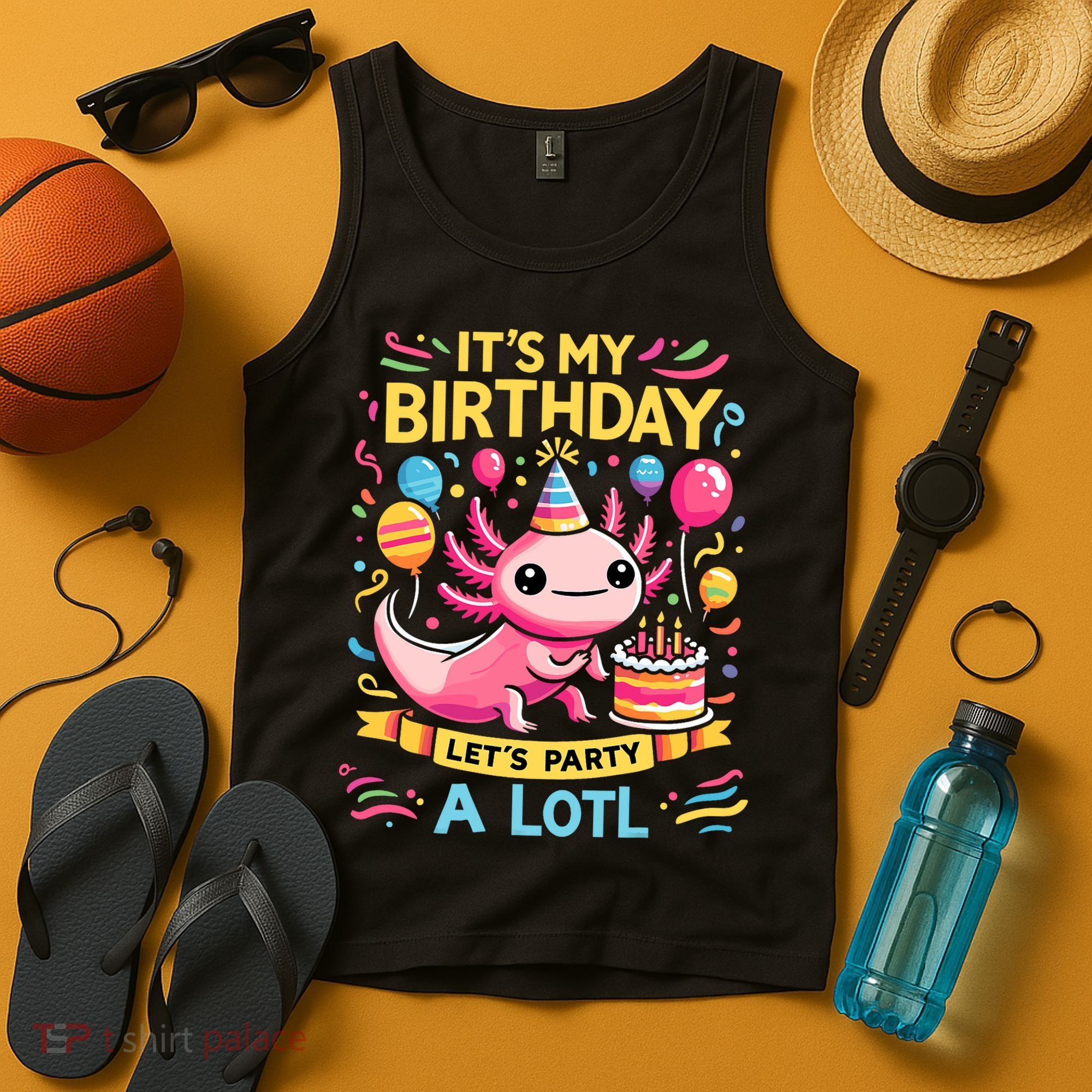 Axolotl Fun Party Kawaii Axolot Birthday Tank Top
