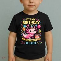 Axolotl Fun Party Kawaii Axolot Birthday Toddler T-Shirt thumb 2