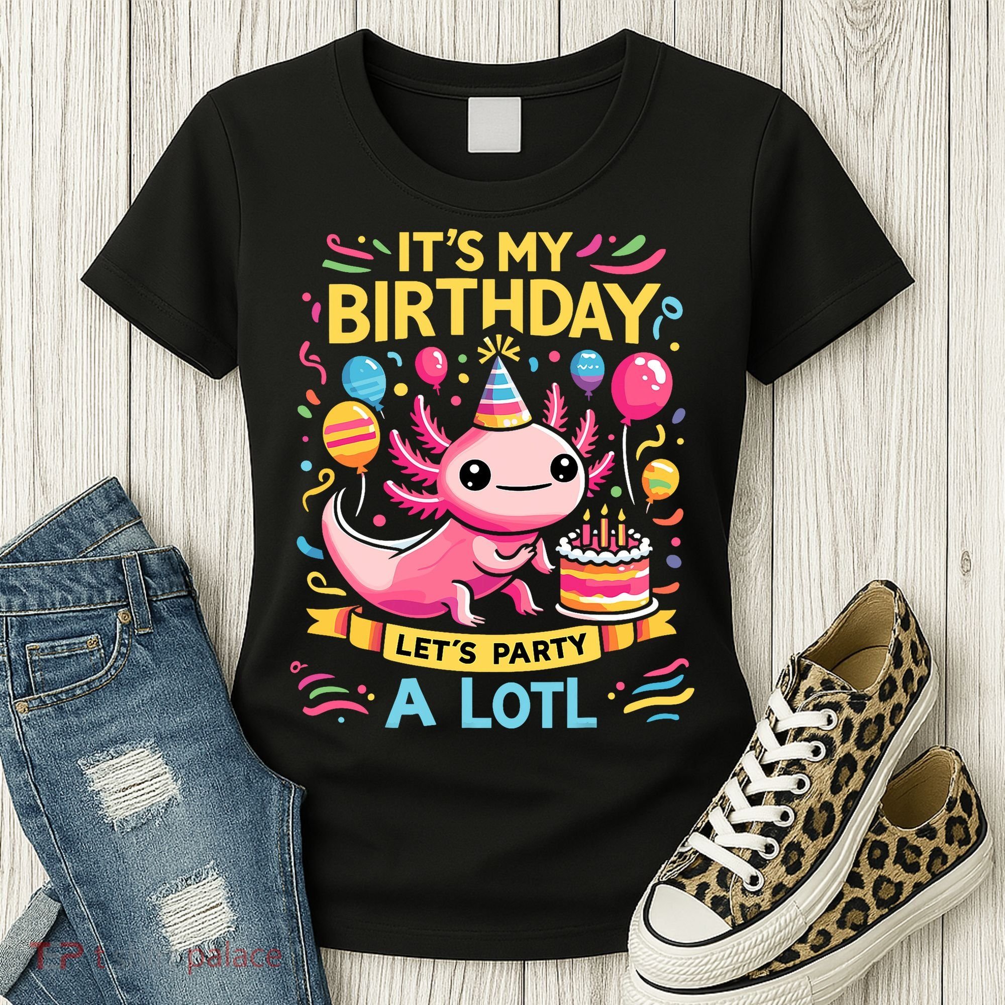 Axolotl Fun Party Kawaii Axolot Birthday Women's T-Shirt