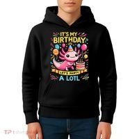 Axolotl Fun Party Kawaii Axolot Birthday Kids Hoodie thumb 4