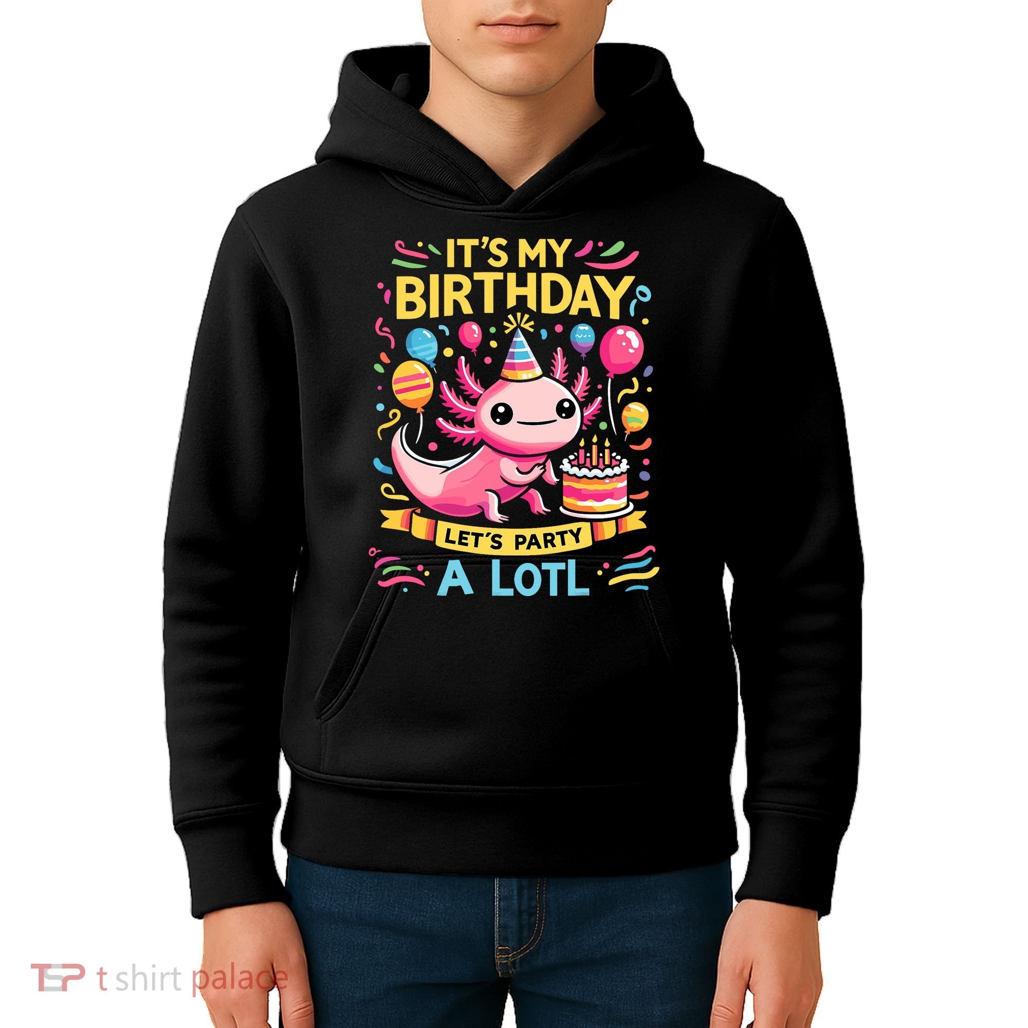 Axolotl Fun Party Kawaii Axolot Birthday Kids Hoodie