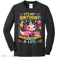 Axolotl Fun Party Kawaii Axolot Birthday Kids Long Sleeve Shirt thumb 0