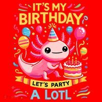 Axolotl Fun Party Kawaii Axolot Birthday Santa Hat thumb 1
