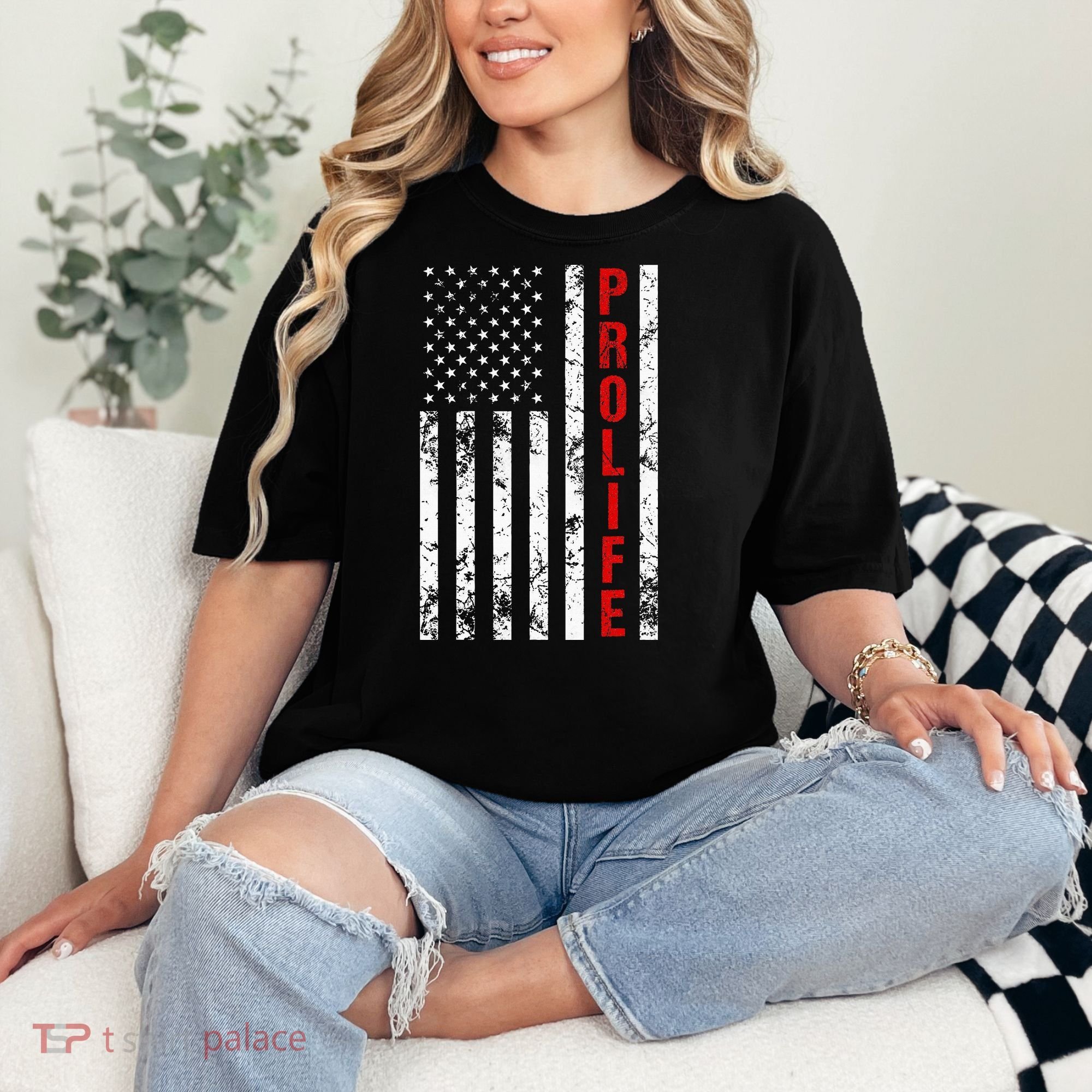 American Flag Pro Life Comfort Colors T-Shirt