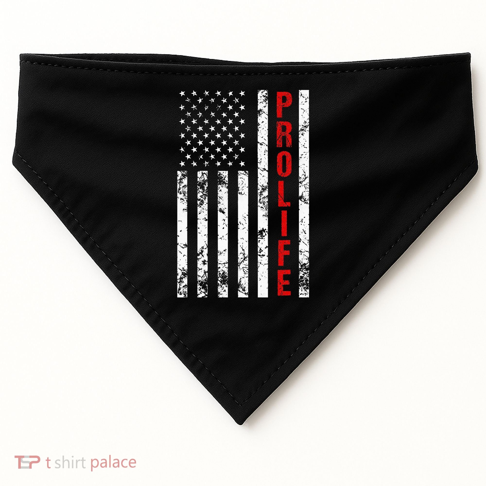 American Flag Pro Life USA-Made Doggie Bandana