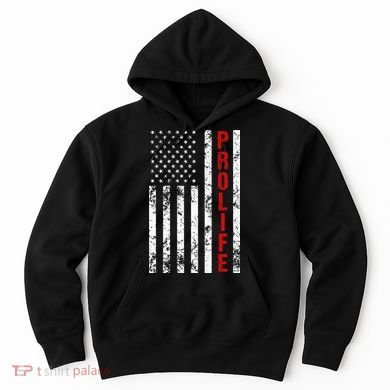 American Flag Pro Life Hoodie