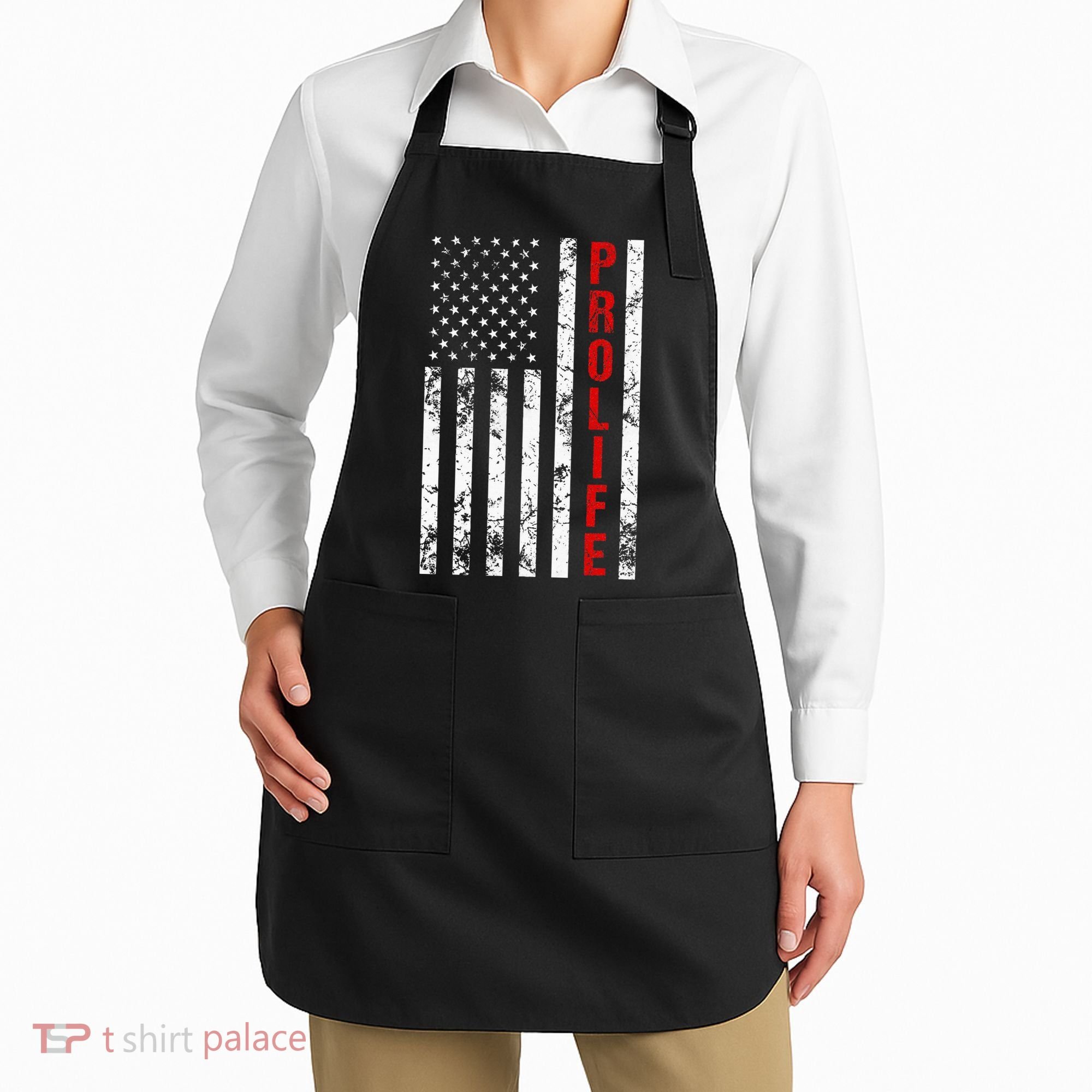 American Flag Pro Life Apron