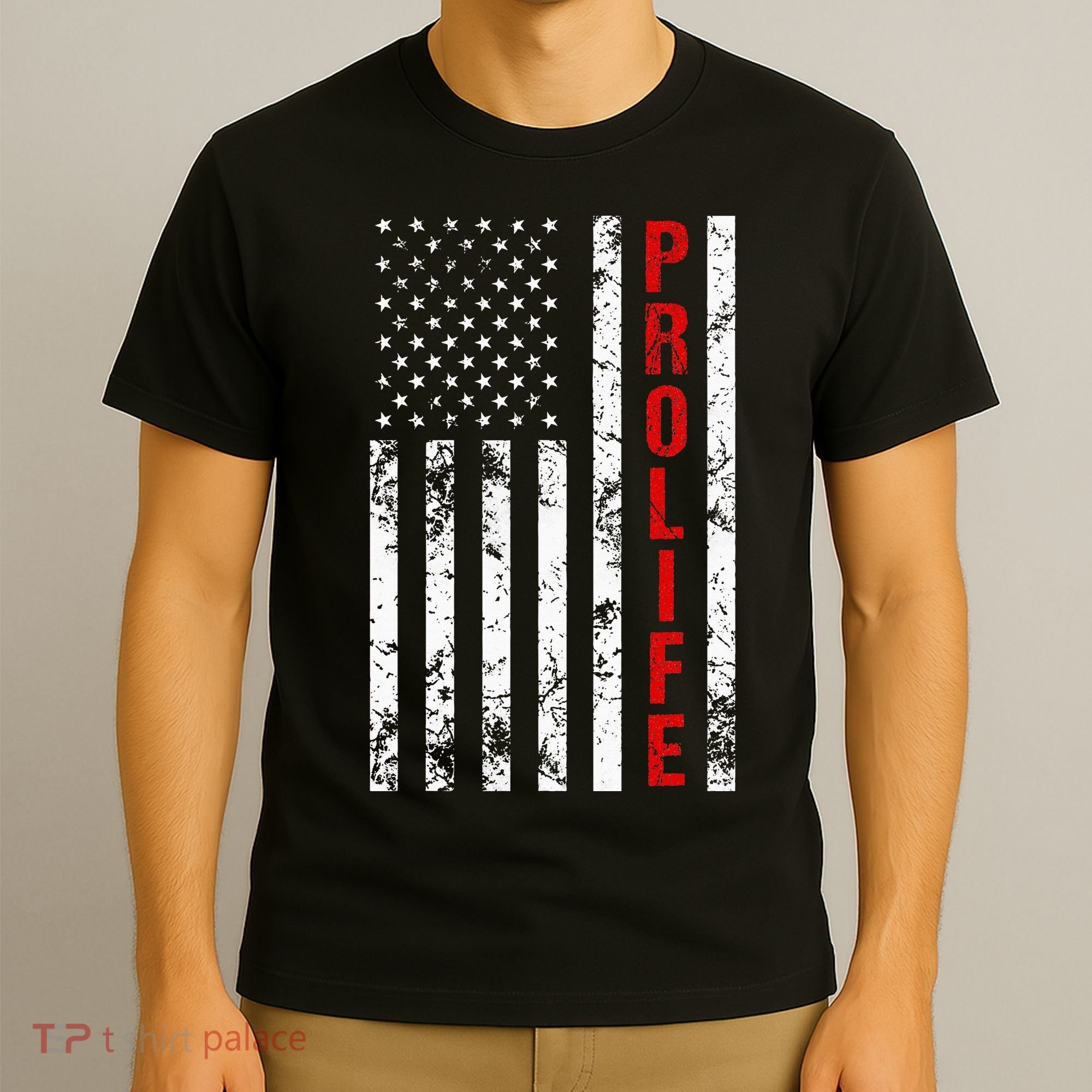 American Flag Pro Life T-Shirt
