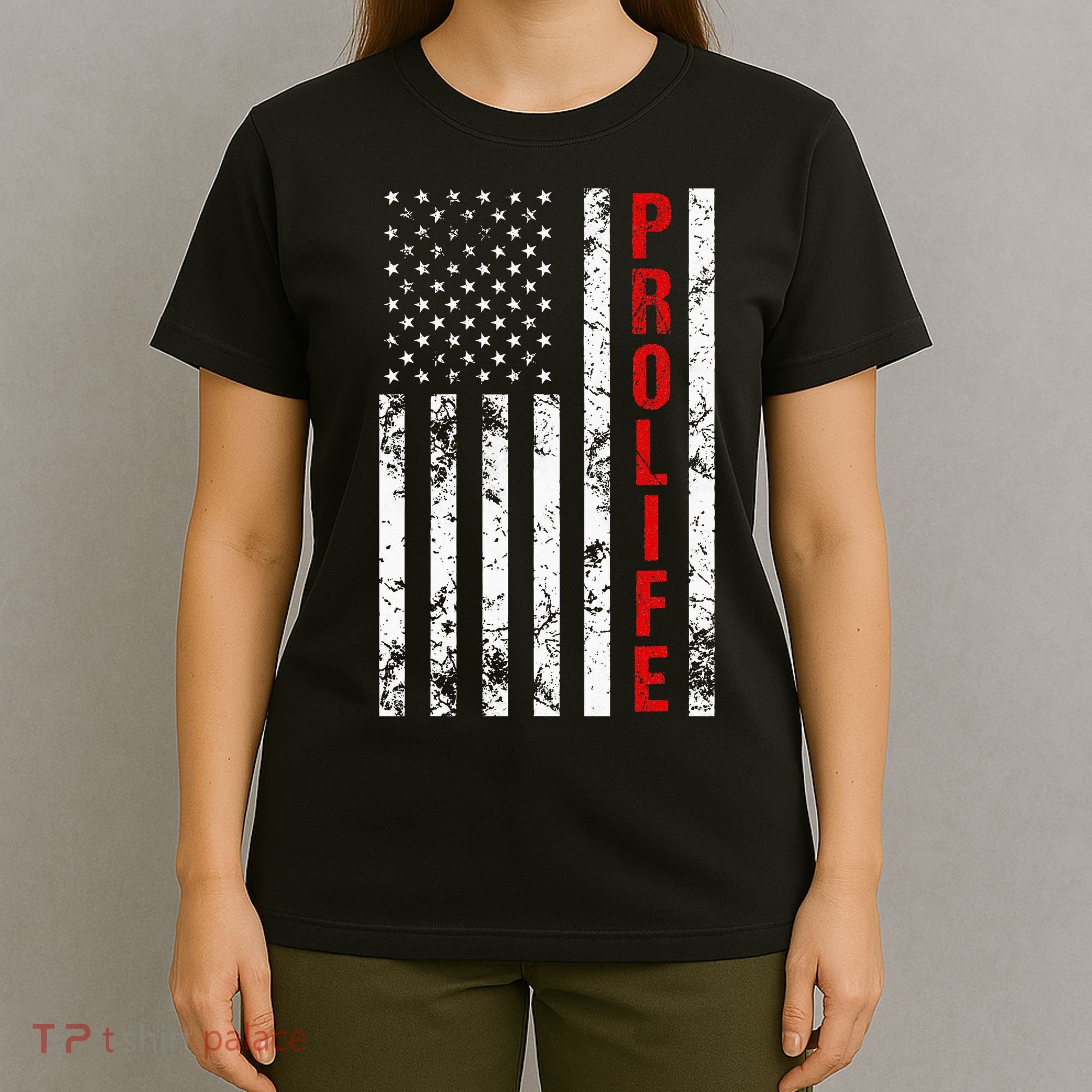 American Flag Pro Life T-Shirt