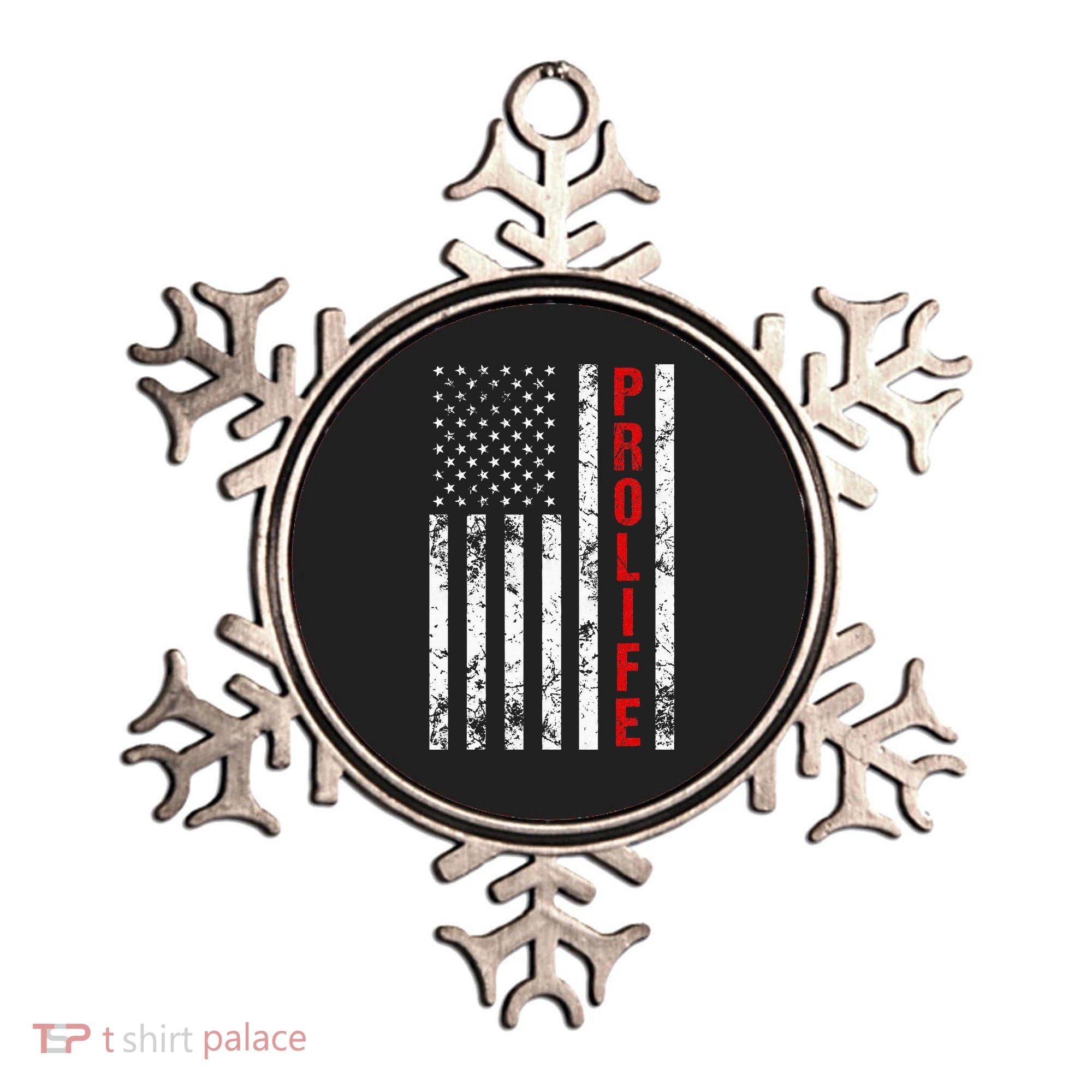 American Flag Pro Life Ornament