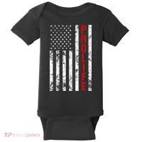 American Flag Pro Life Baby Bodysuit thumb 0