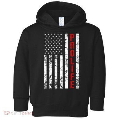 American Flag Pro Life Toddler Hoodie