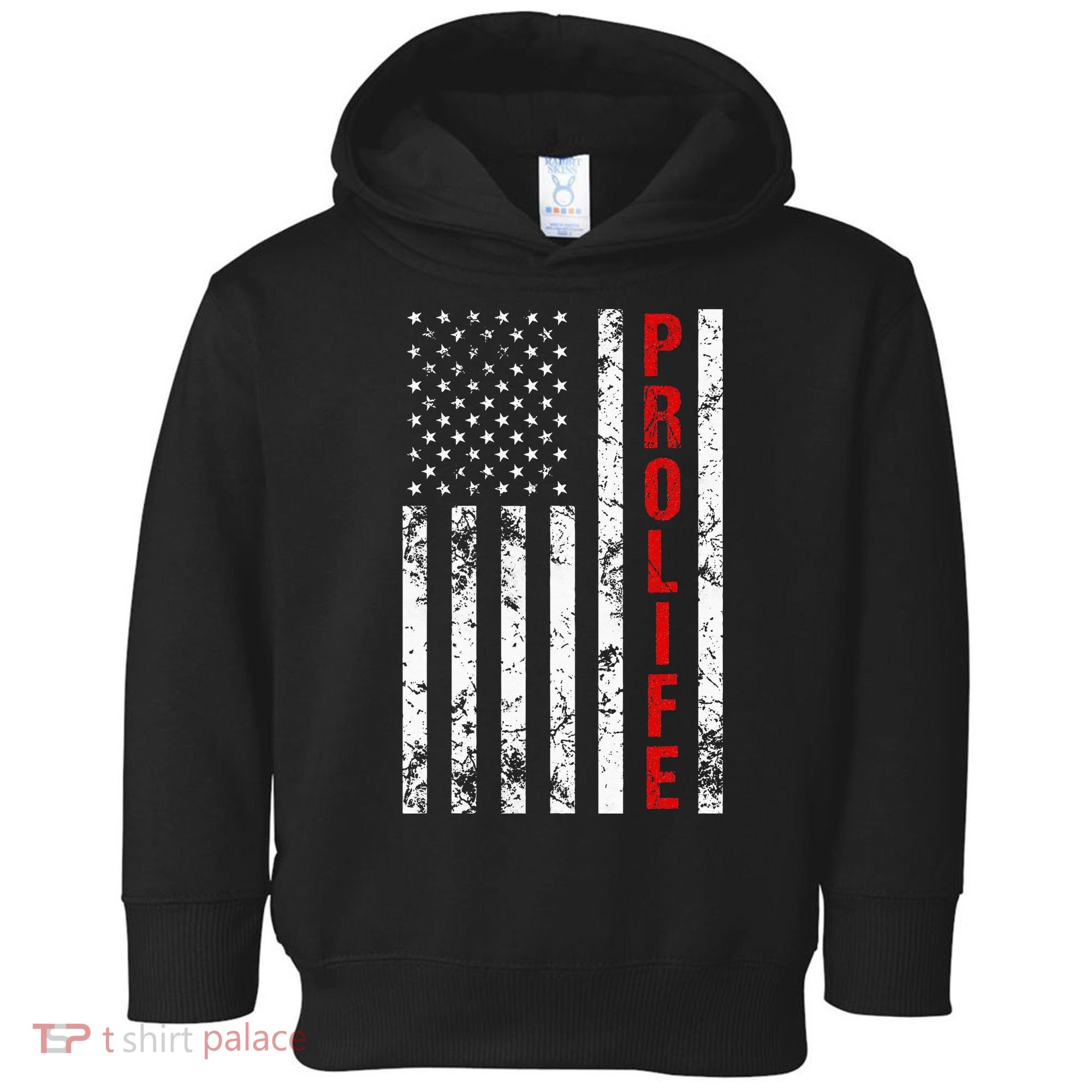 American Flag Pro Life Toddler Hoodie