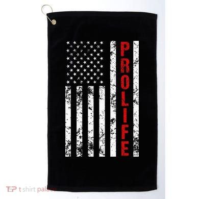 American Flag Pro Life Golf Towel