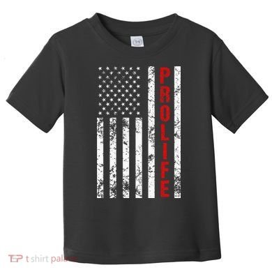American Flag Pro Life Toddler T-Shirt