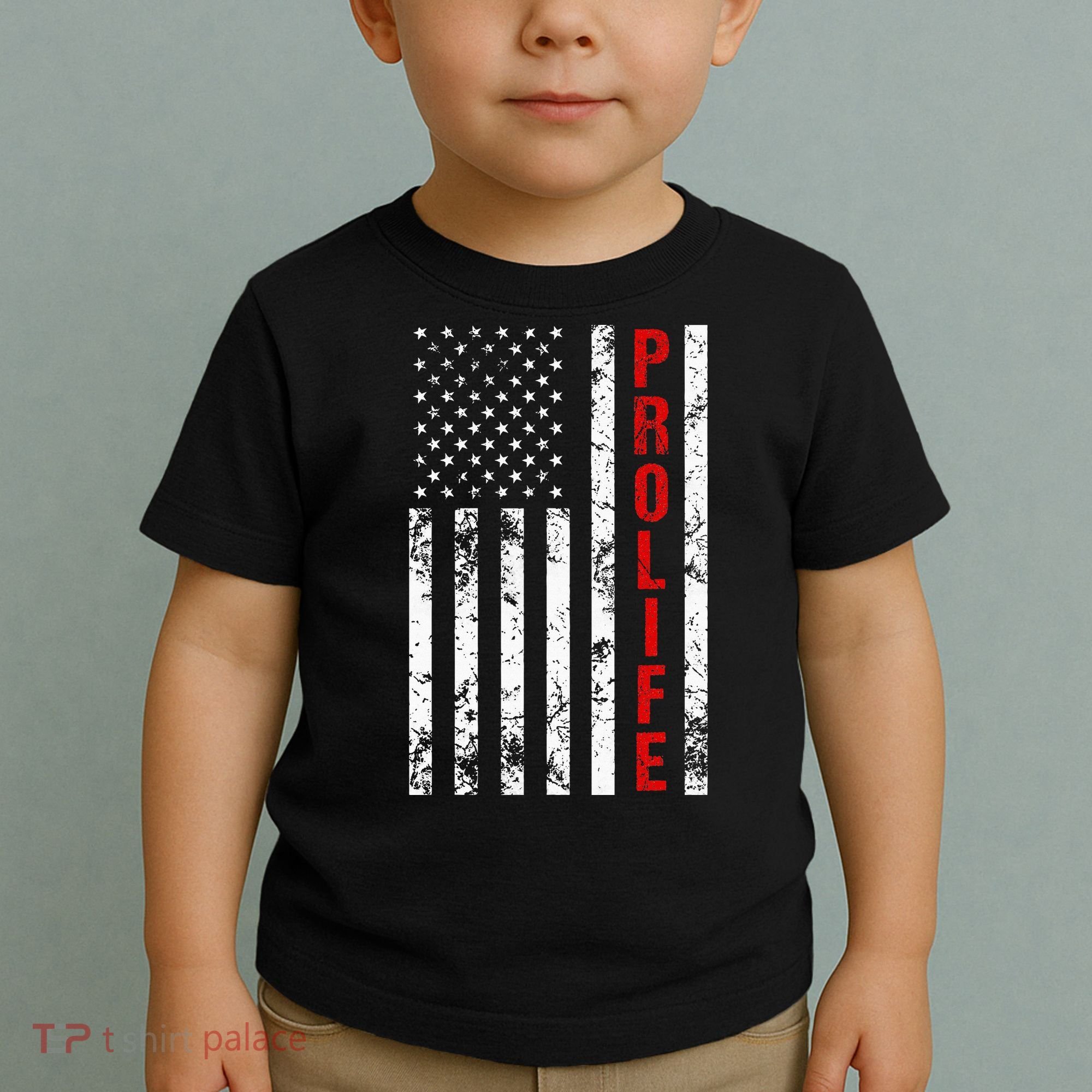 American Flag Pro Life Toddler T-Shirt