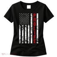 American Flag Pro Life Women's T-Shirt thumb 0