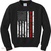 American Flag Pro Life Kids Sweatshirt thumb 0