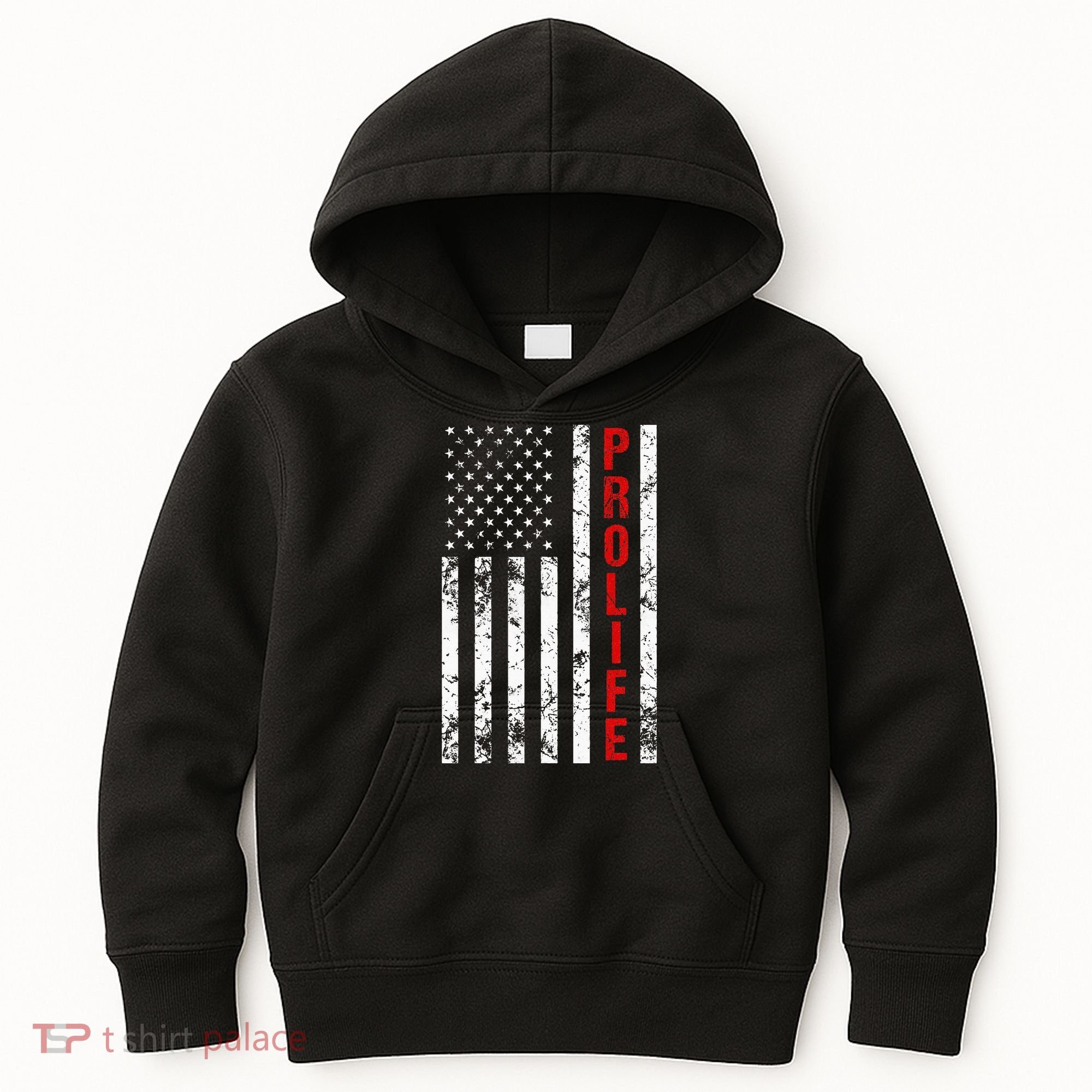 American Flag Pro Life Kids Hoodie