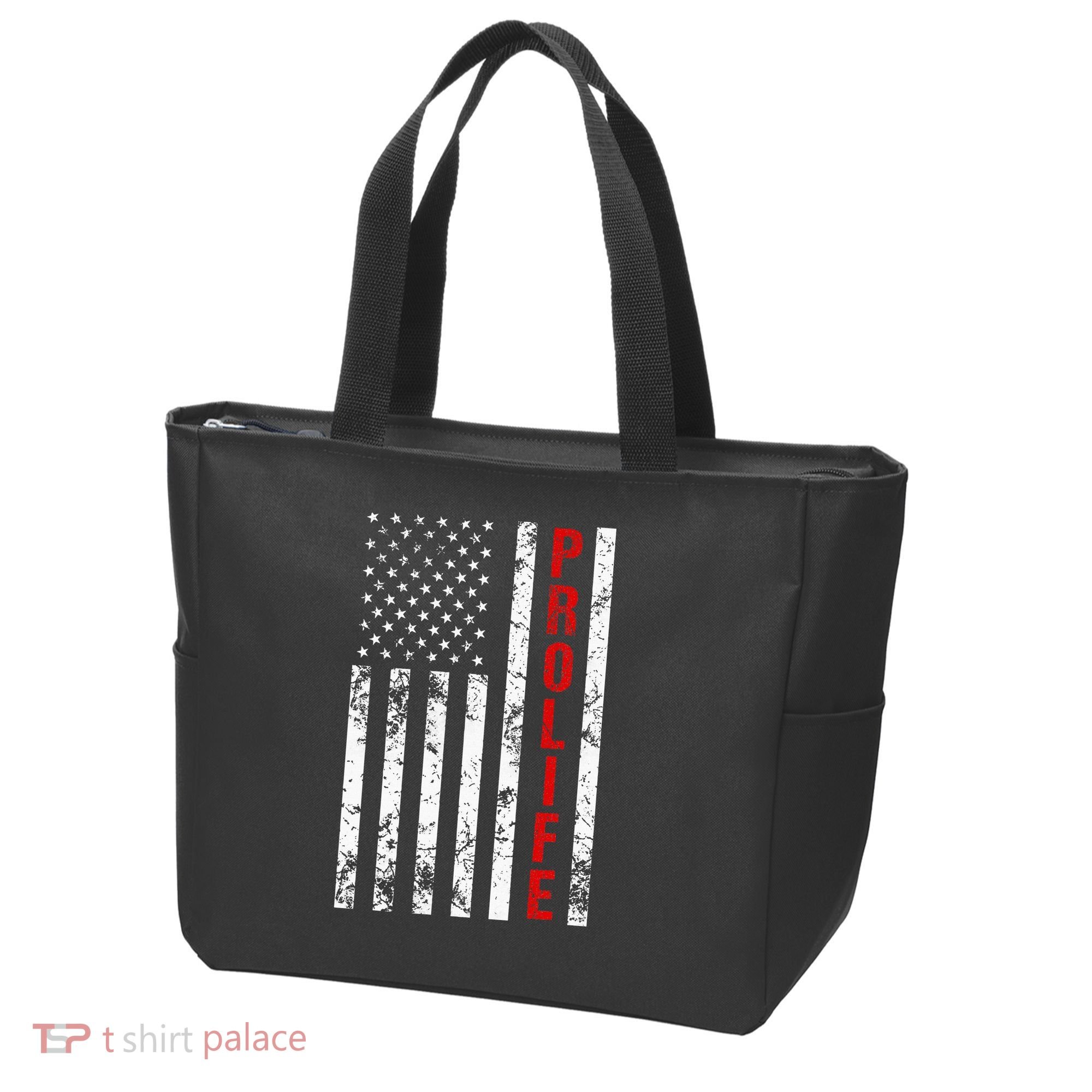 American Flag Pro Life Tote Bag