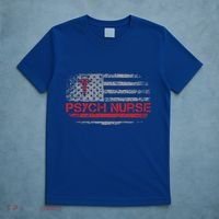 American Flag Psychiatric Nurse Rn Tal Health Psych Nurse Gift T-Shirt thumb 5