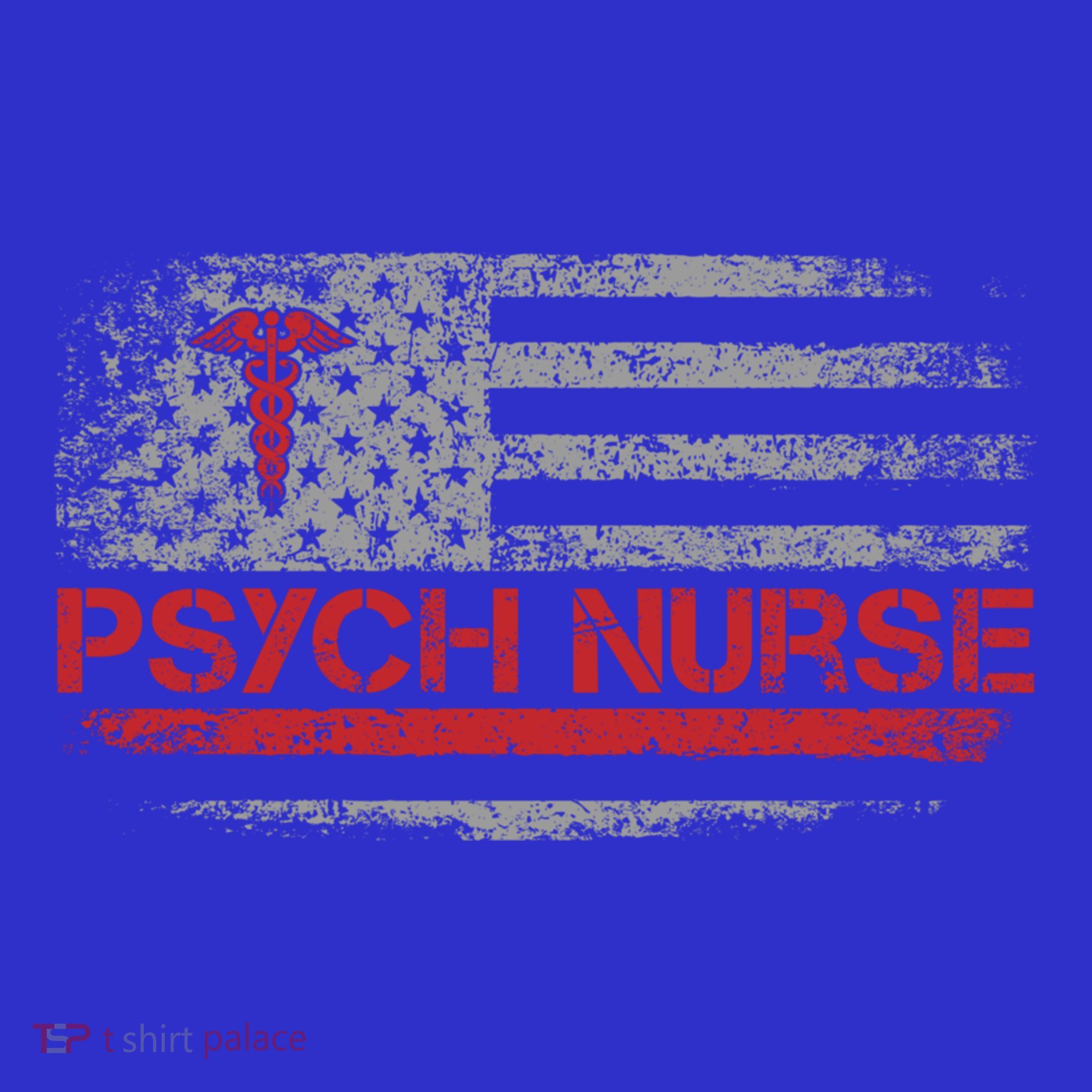 American Flag Psychiatric Nurse Rn Tal Health Psych Nurse Gift Women's Tank Top