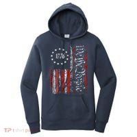 American Flag Patriotic 1776 We The People USA Women's Hoodie thumb 0