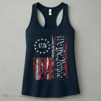 American Flag Patriotic 1776 We The People USA Women's Tank Top thumb 3