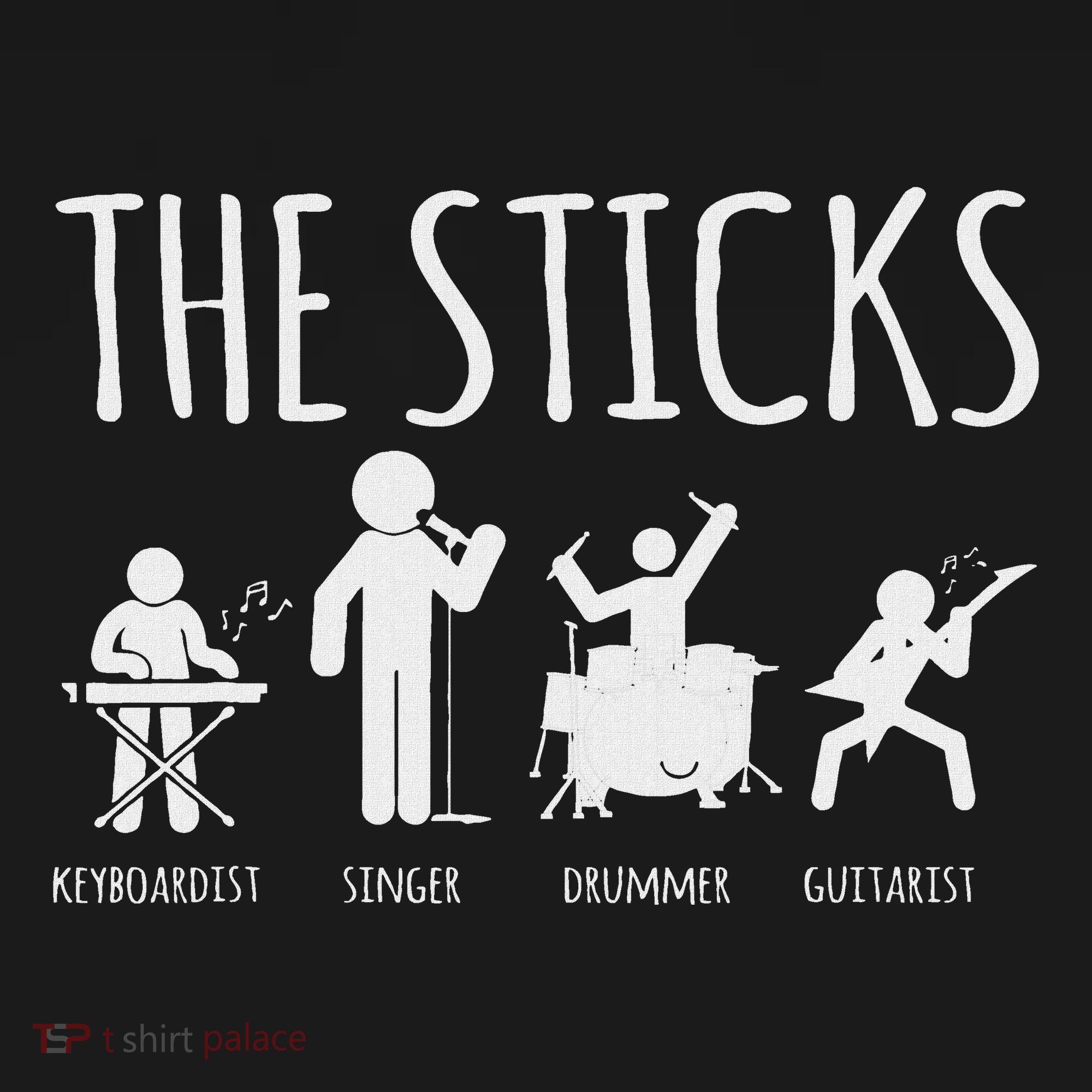 Awesome Four Person Stick Figure Band Sweatshirt