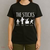 Awesome Four Person Stick Figure Band T-Shirt thumb 4